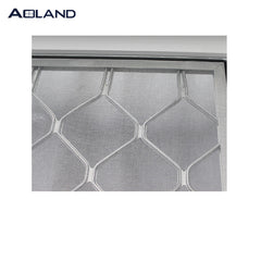 White powder coated balcony sliding glass door with mesh exterior sliding door on China WDMA