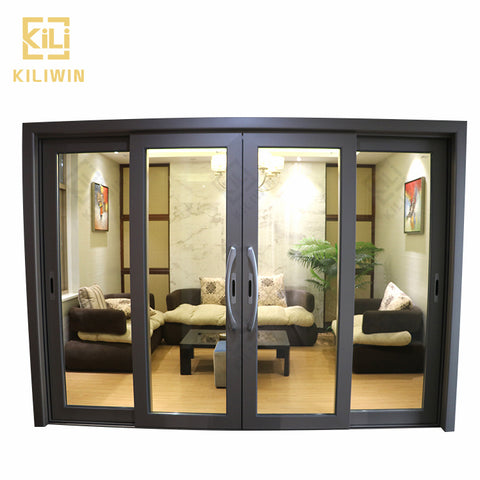 Wholesale 4 panel sliding patio entrance doors residential exterior styles bullet proof glass safety door for ghana on China WDMA