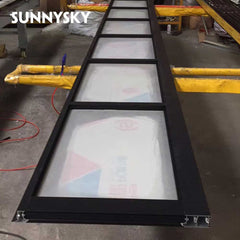 Wholesale custom size tempered glass diy retractable aluminium garage rolling sliding screen door on China WDMA