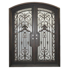 Wrought iron and glass sliding door frame design on China WDMA
