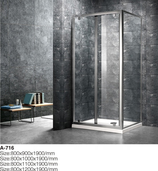 aluminum frame sliding shower screen 3 panel shower glass door on China WDMA