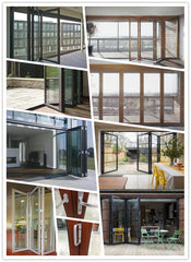 balcony glazing system bi folding stacking sliding door with double glazing on China WDMA