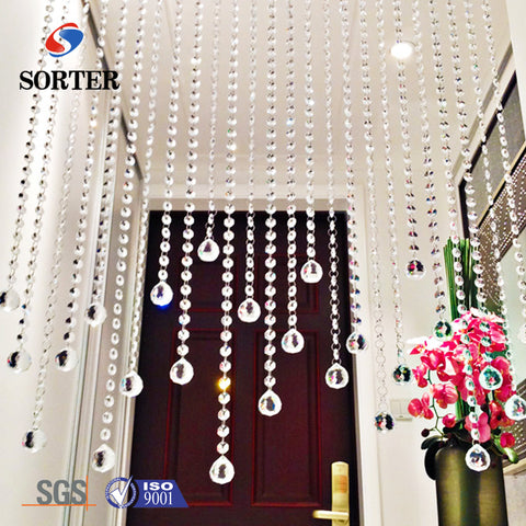 christmas decoration crystal string beaded curtains for doorway and room dividers on China WDMA