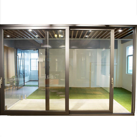 curved triple rail double glass stacking aluminium sliding doors and windows on China WDMA