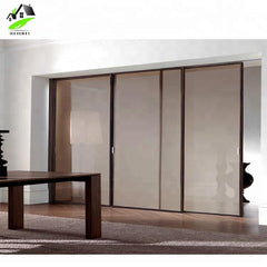 custom latest main designs narrow aluminium frame glass sliding stacking doors on China WDMA