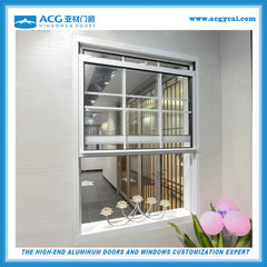 factory white aluminium double hung windows on China WDMA