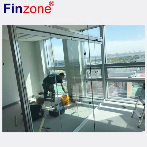 frameless folding glass sliding door export to Australia for balcony terrace patio apartment on China WDMA