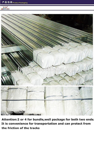 galvanized steel industrial sliding door track on China WDMA