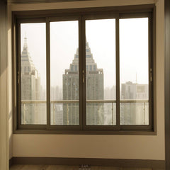 high quality american standard bronze newest safety water proof 12mm aluminium frame sliding glass window on China WDMA
