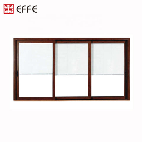 hurricane proof impact soundproof tempered multi sliding glass door with blinds on China WDMA