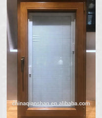 new aluminium clad wood composite swing window with internal blinds and stainless steel mosquito screen on China WDMA