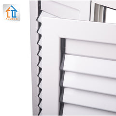 outdoor aluminum louvers exterior plantation shutters window supplier metal security shutters for windows on China WDMA