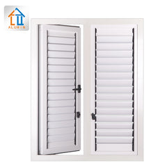 outdoor aluminum louvers exterior plantation shutters window supplier metal security shutters for windows on China WDMA