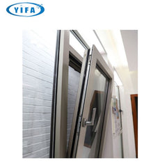 tilt turn window with louvre design /aluminum windows with electric shutter on China WDMA