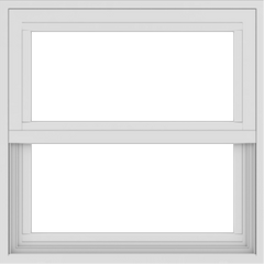 WDMA 24x24 (23.5 x 23.5 inch) White Aluminum Single and Double Hung Window without grids exterior