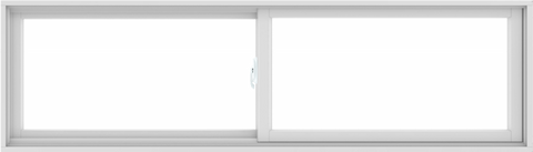 WDMA 84X24 (83.5 x 23.5 inch) White uPVC/Vinyl Sliding Window without Grids Interior