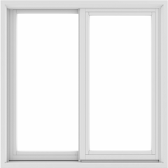 WDMA 36X36 (35.5 x 35.5 inch) White uPVC/Vinyl Sliding Window without Grids Exterior