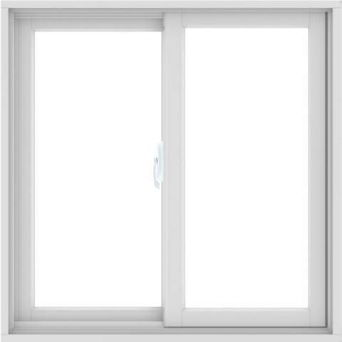 WDMA 34x34 (33.5 x 33.5 inch) White uPVC/Vinyl Sliding Window without Grids Interior