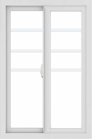 WDMA 24x36 (23.5 x 35.5 inch) White aluminum Slide Window with Top Colonial Grids