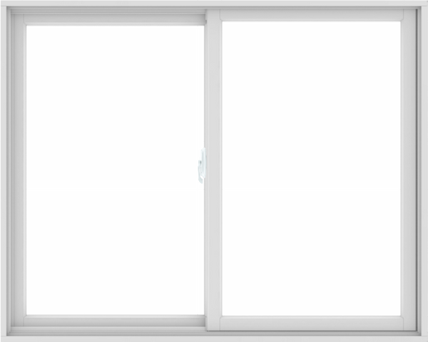 WDMA 60X48 (59.5 x 47.5 inch) White uPVC/Vinyl Sliding Window without Grids Interior