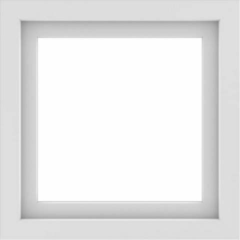 WDMA 24x24 (23.5 x 23.5 inch) White Aluminum Picture Window without Grids Interior