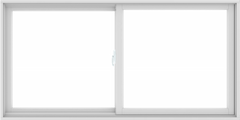 WDMA 72X36 (71.5 x 35.5 inch) White uPVC/Vinyl Sliding Window without Grids Interior