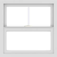 WDMA 24x24 (23.5 x 23.5 inch) White uPVC/Vinyl Single and Double Hung Window with Fractional Grilles