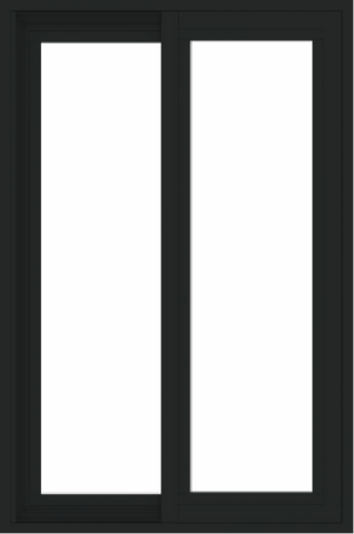 WDMA 24x36 (23.5 x 35.5 inch) black uPVC/Vinyl Slide Window without grids exterior