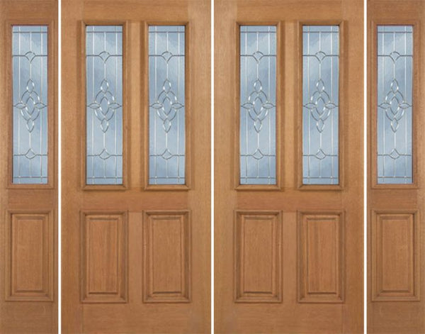 WDMA 100x80 Door (8ft4in by 6ft8in) Exterior Mahogany Martin Double Door/2side w/ AO Glass 1