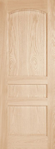 WDMA 12x80 Door (1ft by 6ft8in) Interior Swing Pine 203AC Wood 3 Panel Transitional Arch Top Panel Ovolo Single Door 1