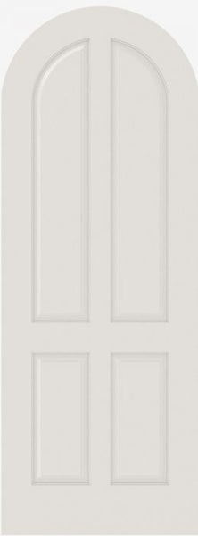 WDMA 12x80 Door (1ft by 6ft8in) Interior Swing Smooth 4040R MDF 4 Panel Round Top and Panel Single Door 1