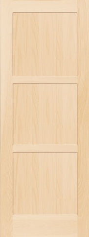 WDMA 12x80 Door (1ft by 6ft8in) Interior Swing Pine 793L Wood 3 Panel Contemporary Modern Shaker Single Door 1