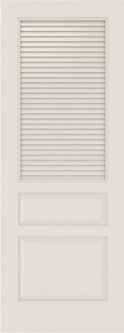 WDMA 12x80 Door (1ft by 6ft8in) Interior Barn Smooth SL-3010-LVR-PNL MDF 3 Panel Vented Louver Single Door 1