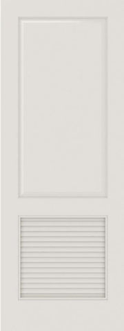 WDMA 12x80 Door (1ft by 6ft8in) Interior Swing Smooth SL-2010-PNL-LVR MDF 2 Panel Vented Louver Single Door 1