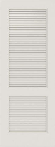 WDMA 12x80 Door (1ft by 6ft8in) Interior Barn Smooth SL-2010-LVRL MDF 2 Panel Vented Louver Single Door 1
