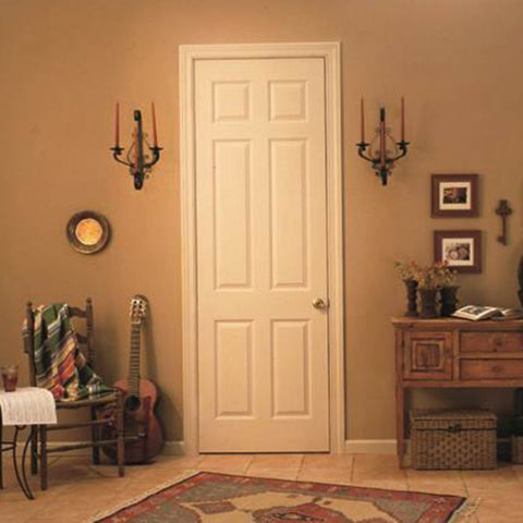 WDMA 16x80 Door (1ft4in by 6ft8in) Interior Swing Woodgrain 80in Colonist Hollow Core Textured Single Door|1-3/8in Thick 1