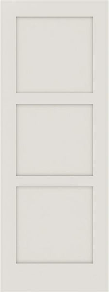 WDMA 18x80 Door (1ft6in by 6ft8in) Interior Swing Smooth 80in Primed 3 Panel Shaker Single Door|1-3/8in Thick 1