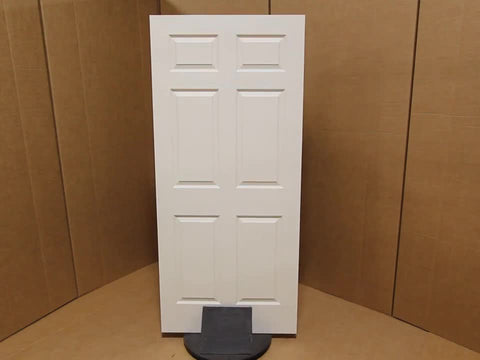 WDMA 18x80 Door (1ft6in by 6ft8in) Interior Swing Woodgrain 80in Colonist Hollow Core Textured Single Door|1-3/8in Thick 4