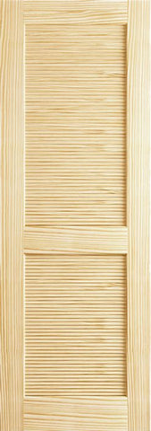 WDMA 18x96 Door (1ft6in by 8ft) Interior Swing Pine 96in Louver/Louver Clear Single Door 1