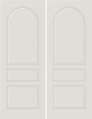 WDMA 20x80 Door (1ft8in by 6ft8in) Interior Bypass Smooth 3040 MDF 3 Panel Round Panel Double Door 1