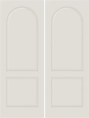 WDMA 20x80 Door (1ft8in by 6ft8in) Interior Barn Smooth 2040 MDF 2 Panel Round Panel Double Door 1
