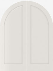 WDMA 20x80 Door (1ft8in by 6ft8in) Interior Barn Smooth 1070 MDF Pair 1 Panel Round Top / Panel Double Door 1