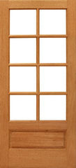 WDMA 24x80 Door (2ft by 6ft8in) Interior Swing Mahogany 8-lite Brazilian 1 Panel IG Glass Single Door 1