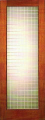 WDMA 24x84 Door (2ft by 7ft) Interior Barn Mahogany Modern Single Door 1-Lite FG-12 Cubes Glass 1
