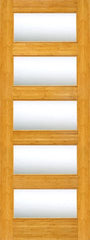WDMA 24x96 Door (2ft by 8ft) Interior Swing Bamboo BM-16 Contemporary 5 Lite Clear Glass Single Door 1
