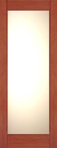 WDMA 24x96 Door (2ft by 8ft) Interior Swing Bamboo BM-32 Contemporary Full Lite Lami IG Glass Single Door 1
