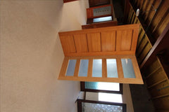 WDMA 24x96 Door (2ft by 8ft) Interior Barn Bamboo BM-15 Contemporary 5 Lite Silk Glass Single Door 3