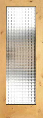 WDMA 24x96 Door (2ft by 8ft) Interior Swing Knotty Alder Single Door 1-Lite FG-10 Weaving Glass 1