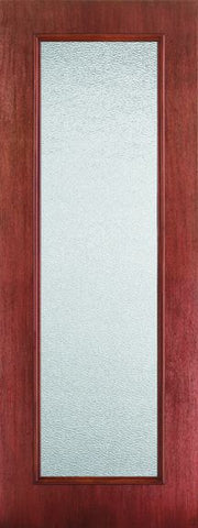 WDMA 24x96 Door (2ft by 8ft) French Mahogany Fiberglass Impact Exterior Door 8ft Full Lite Granite 1