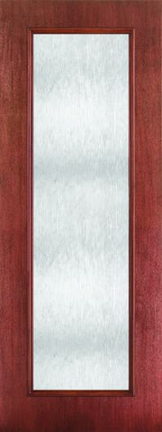 WDMA 24x96 Door (2ft by 8ft) French Mahogany Fiberglass Impact Exterior Door 8ft Full Lite Chord 1